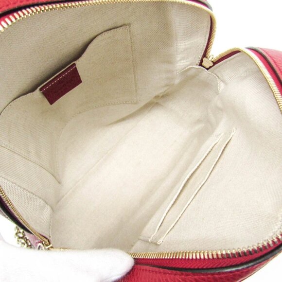 GUCCI Red Leather Backpack - Picture 4 of 12